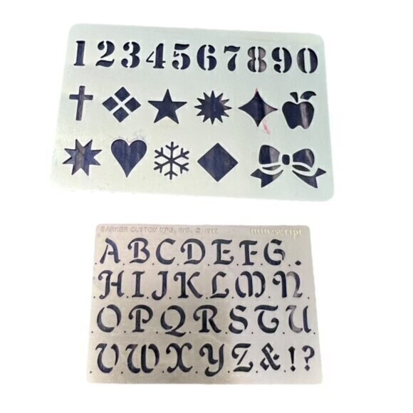Craft Lot Tags Brass Stencil Kits Scrapbooking Card Making Embellishments 90s - Picture 4 of 5